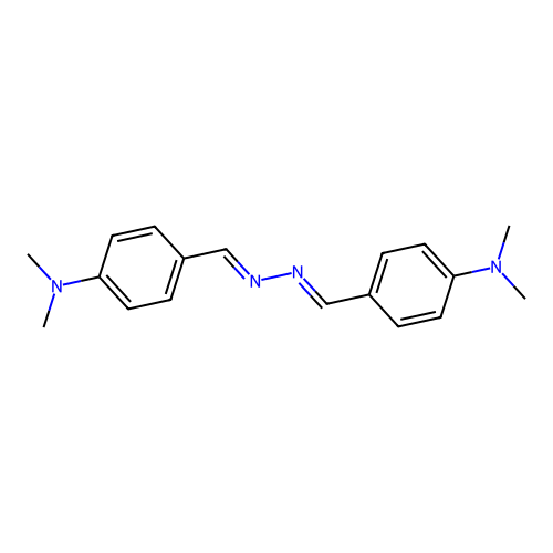 4-(Dimethylamino)benzaldehyde ((4-(dimethylamino)phenyl)methylene)hydrazone structure