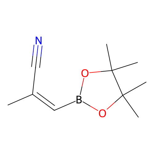 (Z)-2-Methyl-3-(4,4,5,5-tetramethyl-1,3,2-dioxaborolan-2-yl)acrylonitrile structure