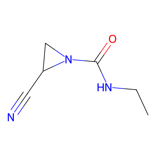 2-Cyano-N-ethylaziridine-1-carboxamide structure
