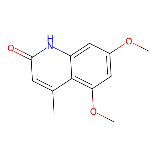 5,7-Dimethoxy-4-methyl-2(1H)-quinolinone structure