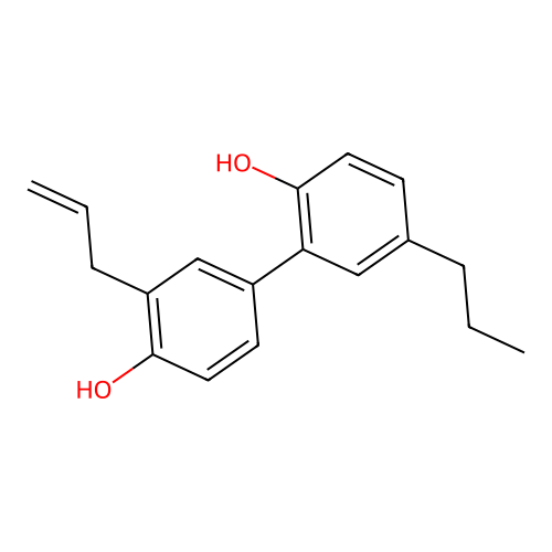 3'-Allyl-5-propyl-[1,1'-biphenyl]-2,4'-diol structure
