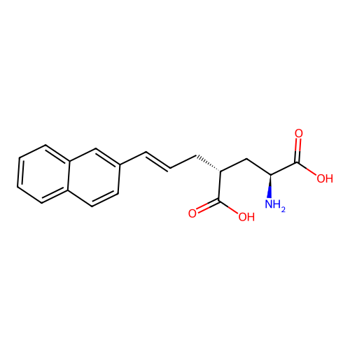 (2S,4R)-2-amino-4-[(E)-3-naphthalen-2-ylprop-2-enyl]pentanedioic acid structure