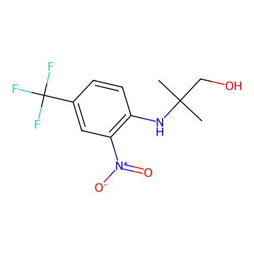 2-Methyl-2-{[2-nitro-4-(trifluoromethyl)phenyl]amino}propan-1-ol structure