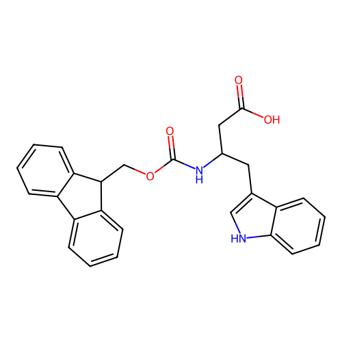3-(9H-fluoren-9-ylmethoxycarbonylamino)-4-(1H-indol-3-yl)butanoic Acid structure