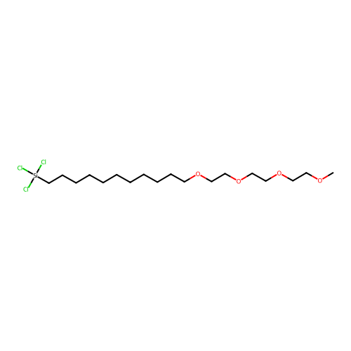 13,16,19,22-Tetraoxa-1-silatricosane, 1,1,1-trichloro- structure
