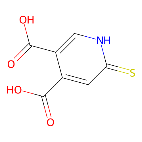 6-Mercaptopyridine-3,4-dicarboxylic acid structure