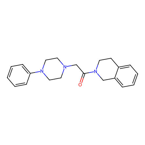 1-(3,4-dihydroisoquinolin-2(1H)-yl)-2-(4-phenylpiperazin-1-yl)ethanone structure