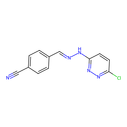4-[[(6-Chloropyridazin-3-yl)hydrazinylidene]methyl]benzonitrile structure