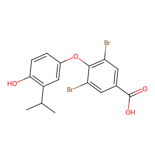 3,5-Dibromo-4-(4-hydroxy-3-isopropylphenoxy)benzoic acid structure