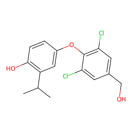 3,5-Dichloro-4-[4-hydroxy-3-(1-methylethyl)phenoxy]benzenemethanol structure