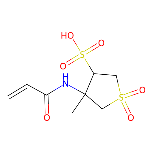 4-(Acryloylamino)-4-methyltetrahydrothiophene-3-sulfonic acid 1,1-dioxide structure