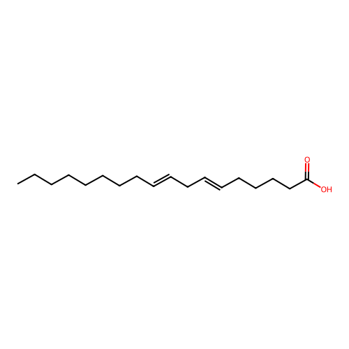 6(Z),9(Z)-Octadecadienoic acid structure