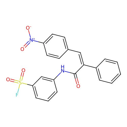 3-[[3-(4-Nitrophenyl)-2-phenylprop-2-enoyl]amino]benzenesulfonyl fluoride structure