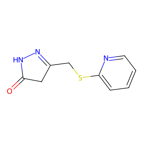 3-(Pyridin-2-ylsulfanylmethyl)-1,4-dihydropyrazol-5-one structure