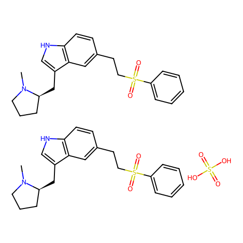 Eletriptan hemisulfate structure