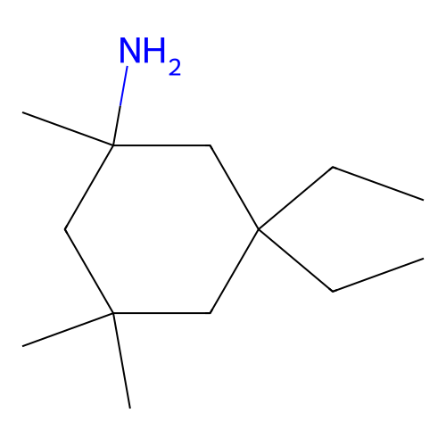 Cyclohexanamine, 3,3-diethyl-1,5,5-trimethyl- structure
