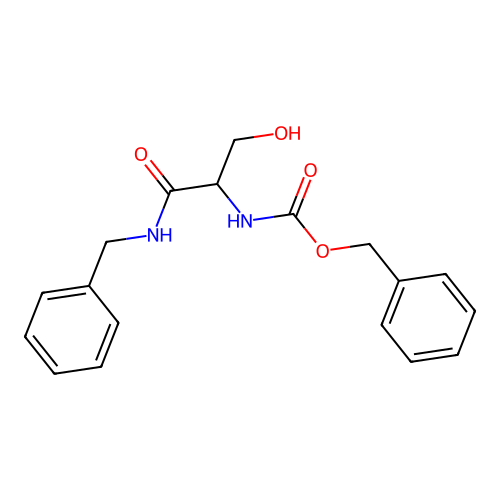 benzyl N-[2-(benzylamino)-1-(hydroxymethyl)-2-oxo-ethyl]carbamate structure