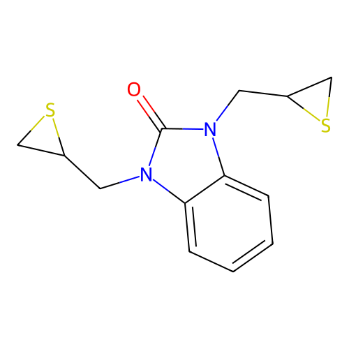 1,3-Bis(2-thiiranylmethyl)-1,3-dihydro-2H-benzimidazol-2-one structure