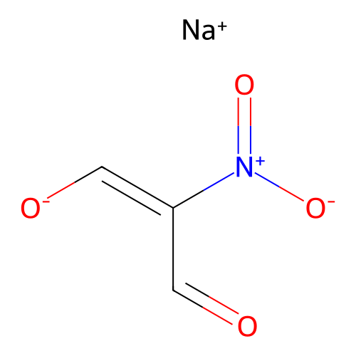 sodium (E)-2-nitro-3-oxoprop-1-en-1-olate structure