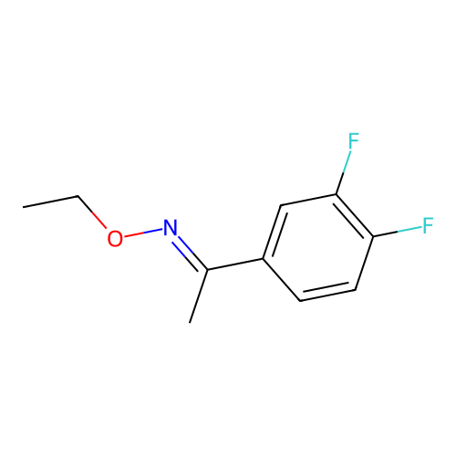 1-(3,4-difluorophenyl)ethan-1-one O1-ethyloxime structure