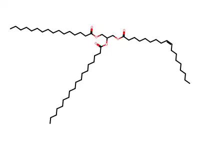 1-Palmitin-2-stearin-3-olein structure