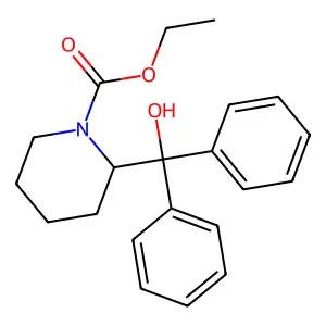 Ethyl 2-(hydroxy-diphenyl-methyl)piperidine-1-carboxylate structure