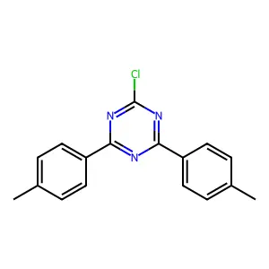 2-Chloro-4,6-di-p-tolyl-1,3,5-triazine structure