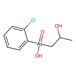 (2-Chlorophenyl)-(2-hydroxypropyl)arsinic acid structure