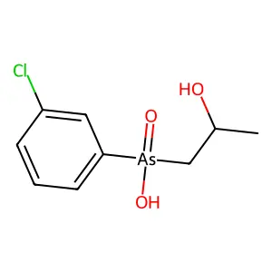 (3-Chlorophenyl)-(2-hydroxypropyl)arsinic acid structure