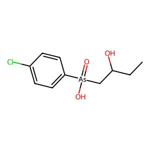 (4-Chlorophenyl)-(2-hydroxybutyl)arsinic acid structure