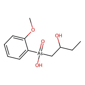 2-Hydroxybutyl-(2-methoxyphenyl)arsinic acid structure