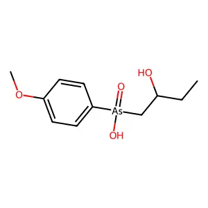 2-Hydroxybutyl-(4-methoxyphenyl)arsinic acid structure