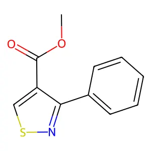 4-Isothiazolecarboxylic acid, 3-phenyl-, methyl ester structure