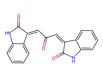1,3-Di(2-oxoindolin-3-ylidene)acetone structure