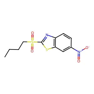 Benzothiazole, 2-(butylsulfonyl)-6-nitro- structure