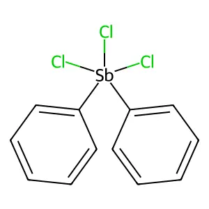 Antimony trichloride, diphenyl- structure