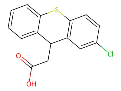 (2-chloro-9H-thioxanthen-9-yl)acetic acid structure
