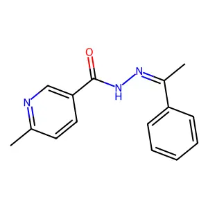 6-Methyl-3-pyridinecarboxylic acid 2-(1-phenylethylidene)hydrazide structure