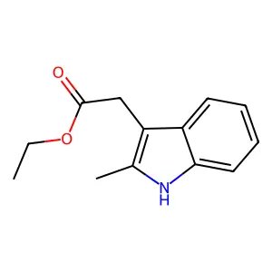 Ethyl 2-methyl-3-indoleacetate structure