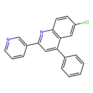 6-Chloro-4-phenyl-2-(3-pyridyl)quinoline structure