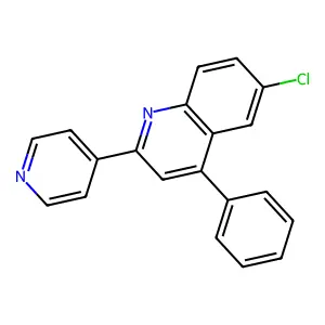 6-Chloro-4-phenyl-2-(4-pyridyl)quinoline structure