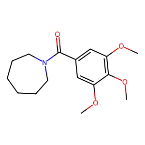 1H-Azepine, hexahydro-1-(3,4,5-trimethoxybenzoyl)- structure