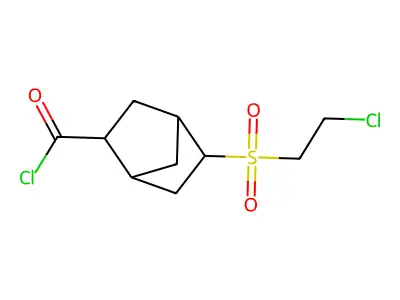 5-((2-Chloroethyl)sulphonyl)bicyclo(2.2.1)heptane-2-carbonyl chloride structure