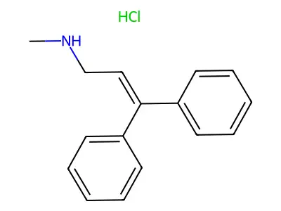Allylamine, N-methyl-3,3-diphenyl-, hydrochloride structure
