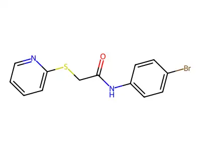 N-(4-bromophenyl)-2-(pyridin-2-ylsulfanyl)acetamide structure