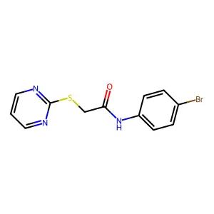 N-(4-bromophenyl)-2-pyrimidin-2-ylsulfanylacetamide structure