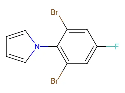 1-(2,6-dibromo-4-fluorophenyl)-1H-pyrrole structure