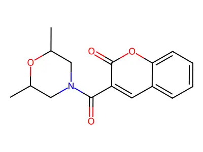 3-[(2,6-Dimethylmorpholin-4-yl)carbonyl]chromen-2-one structure
