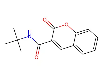 N-tert-butyl-2-oxo-2H-chromene-3-carboxamide structure