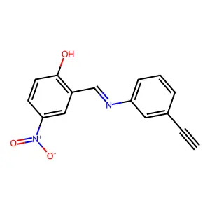 2-[(3-Ethynylphenyl)iminomethyl]-4-nitrophenol structure